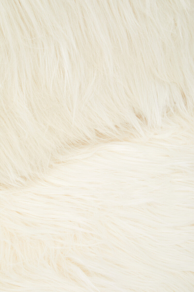 Emsworth White Faux Fur 2 Seater Sofa with Gold Legs