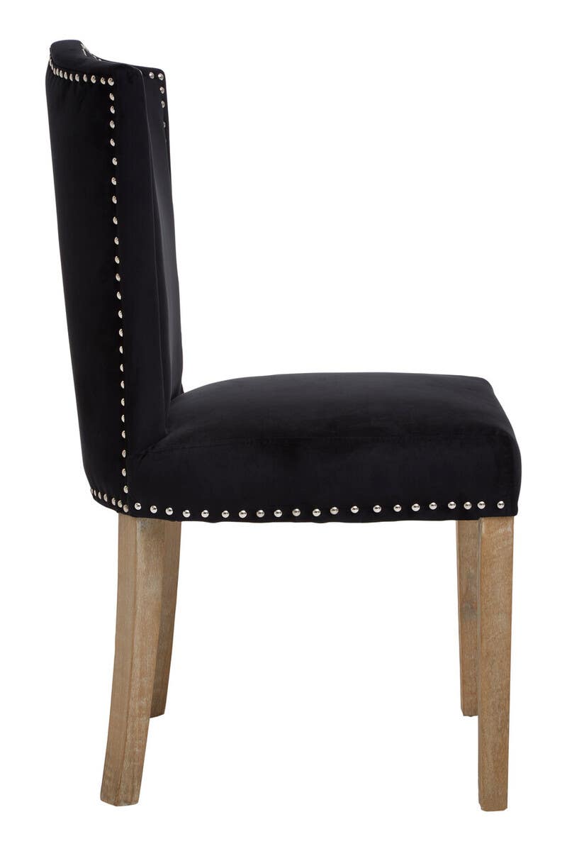 Vienna Velvet Upholstered Dining Chair #colour_black