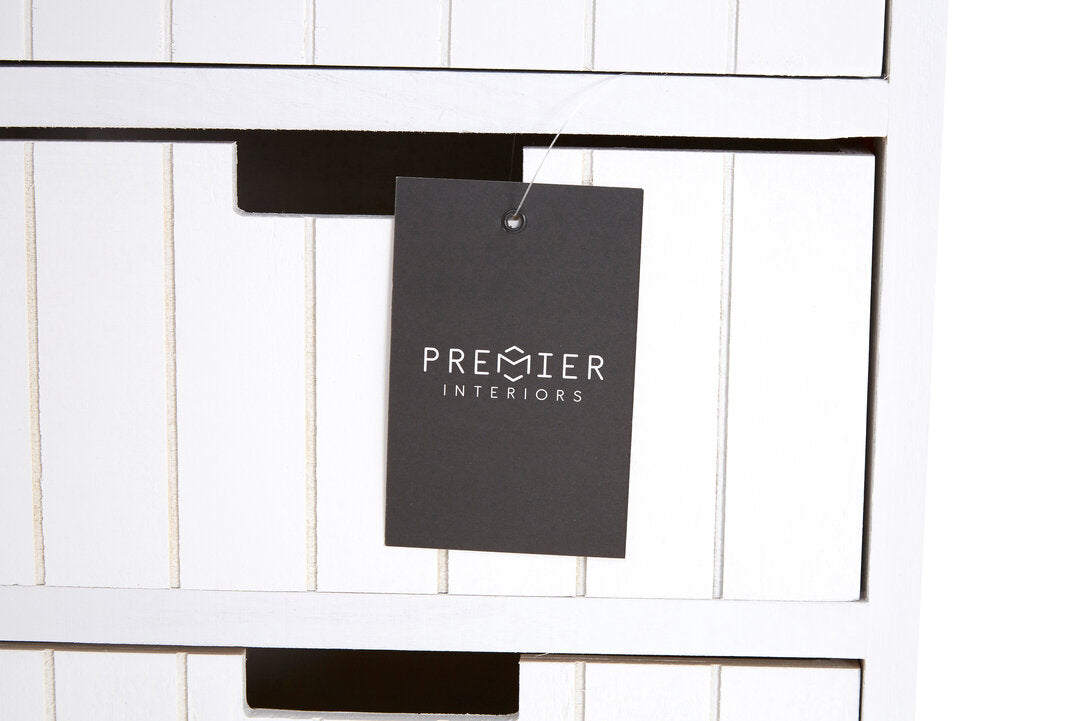 Belgravia England White Mdf 5 Drawers Chest