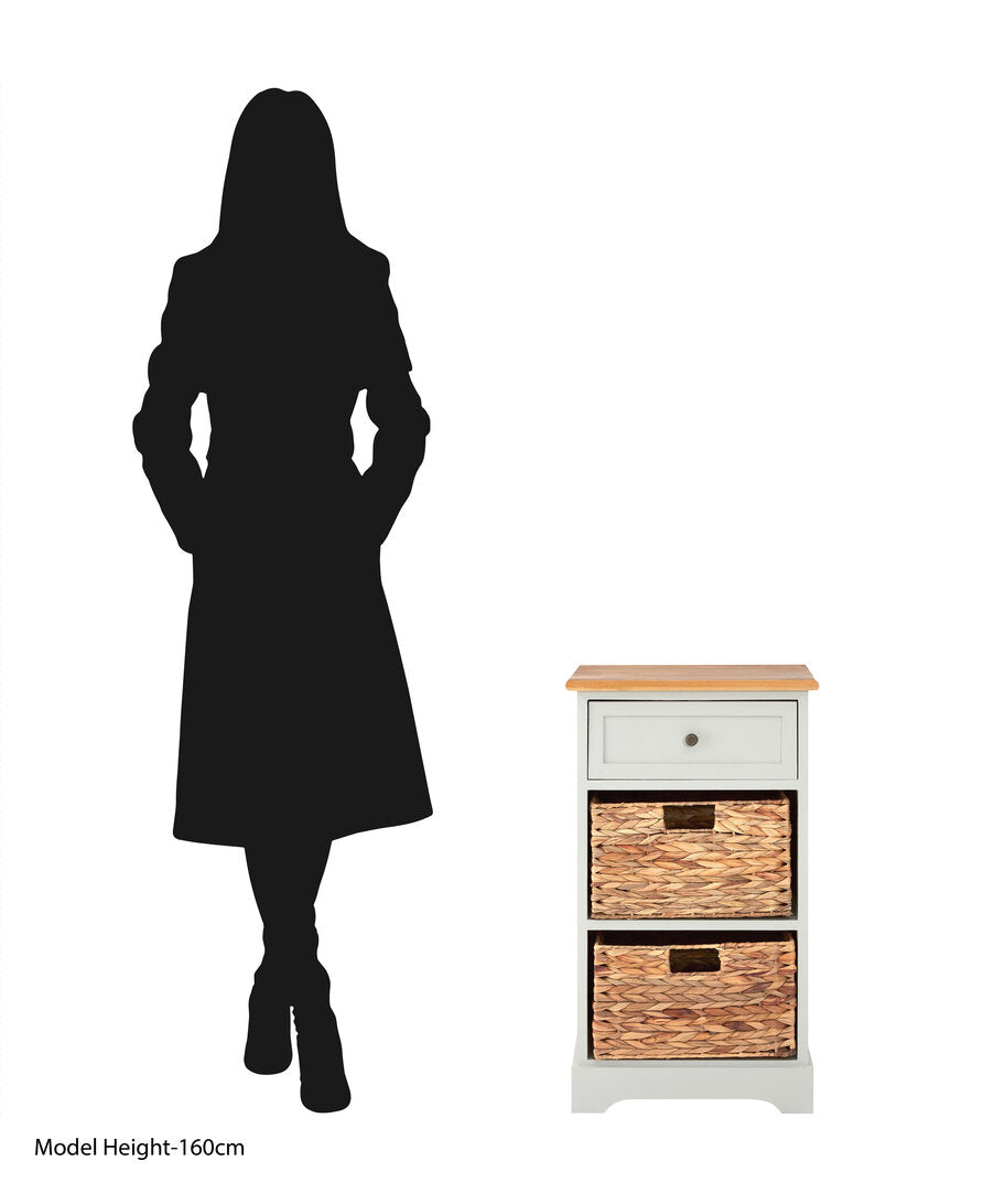 Chelsea One Drawer Two Baskets Cabinet