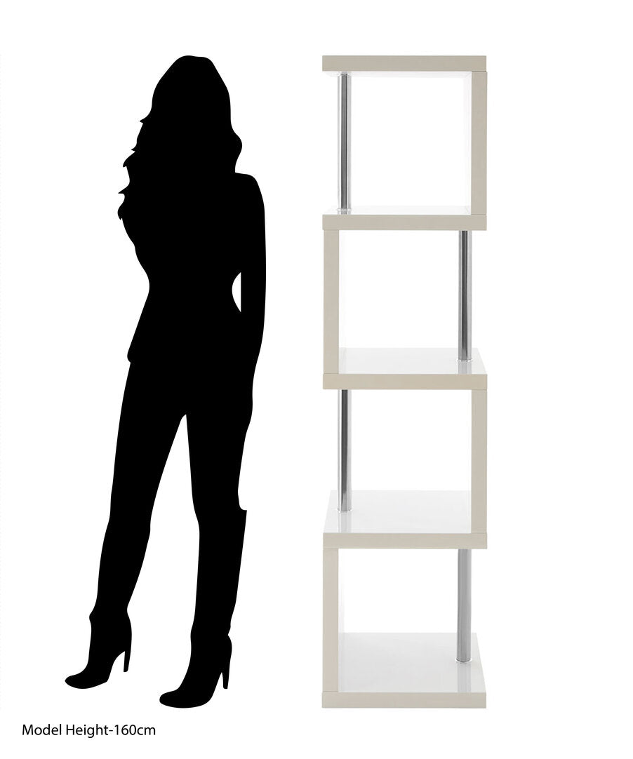 Amalfi 4 Tier White Gloss Shelf Unit