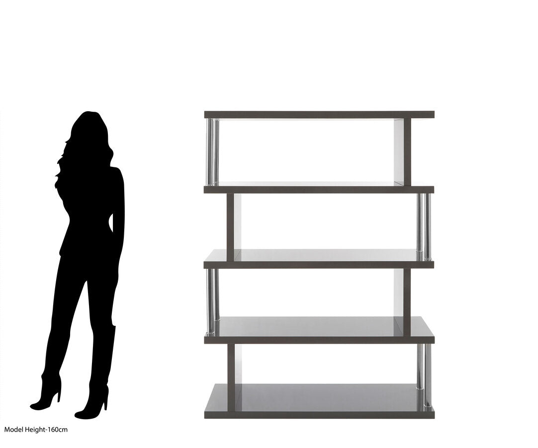 Amalfi 4 Tier Grey Gloss Shelf Unit