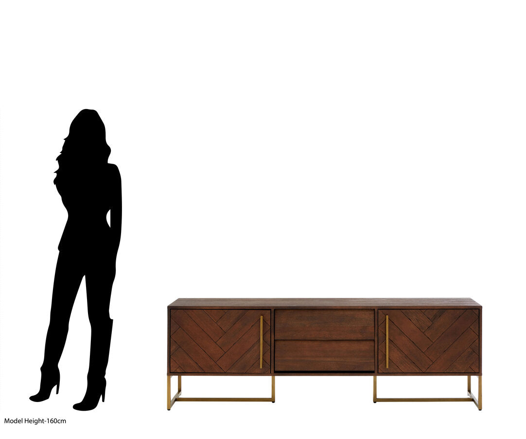 Como Acacia Wood Effect Media Unit