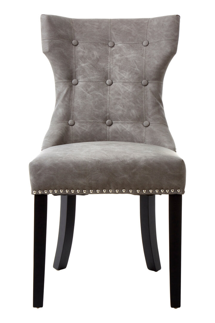 Balmoral Grey Leather Effect Dining Chair