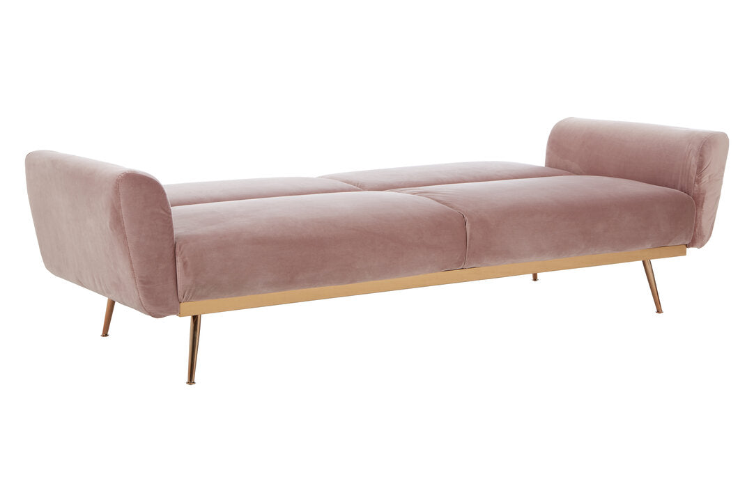 York Pink Velvet Sofa Bed