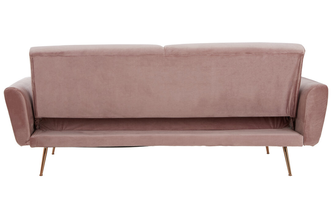 York Pink Velvet Sofa Bed