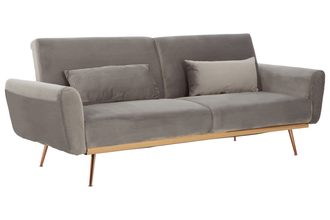 York Grey Velvet Sofa Bed