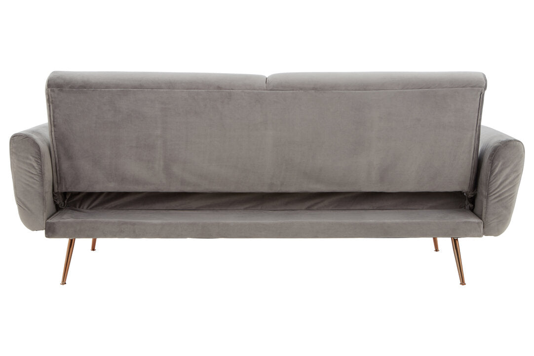 York Grey Velvet Sofa Bed