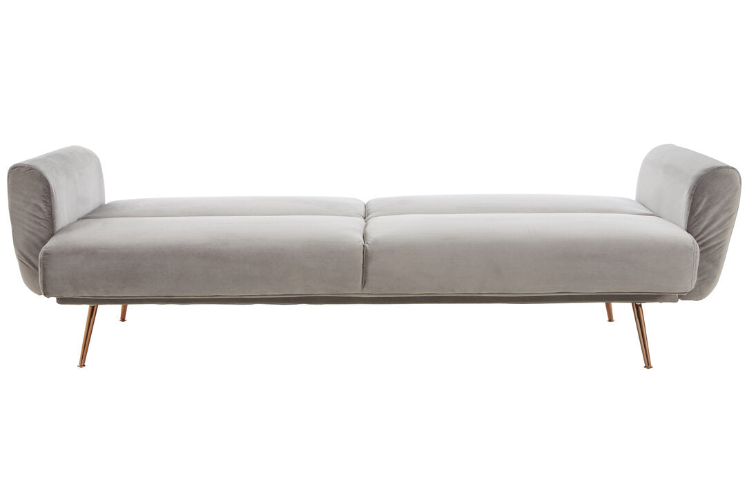 York Grey Velvet Sofa Bed