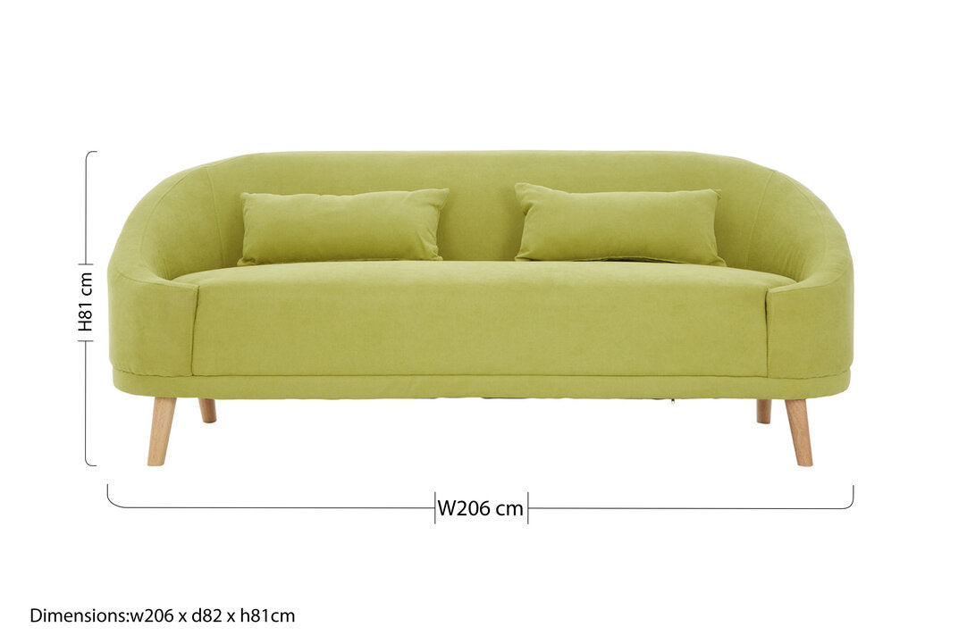 Bristol Green Linen Sofa