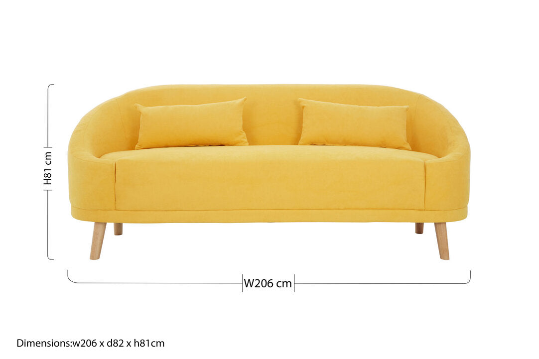 Bristol Yellow Linen Sofa