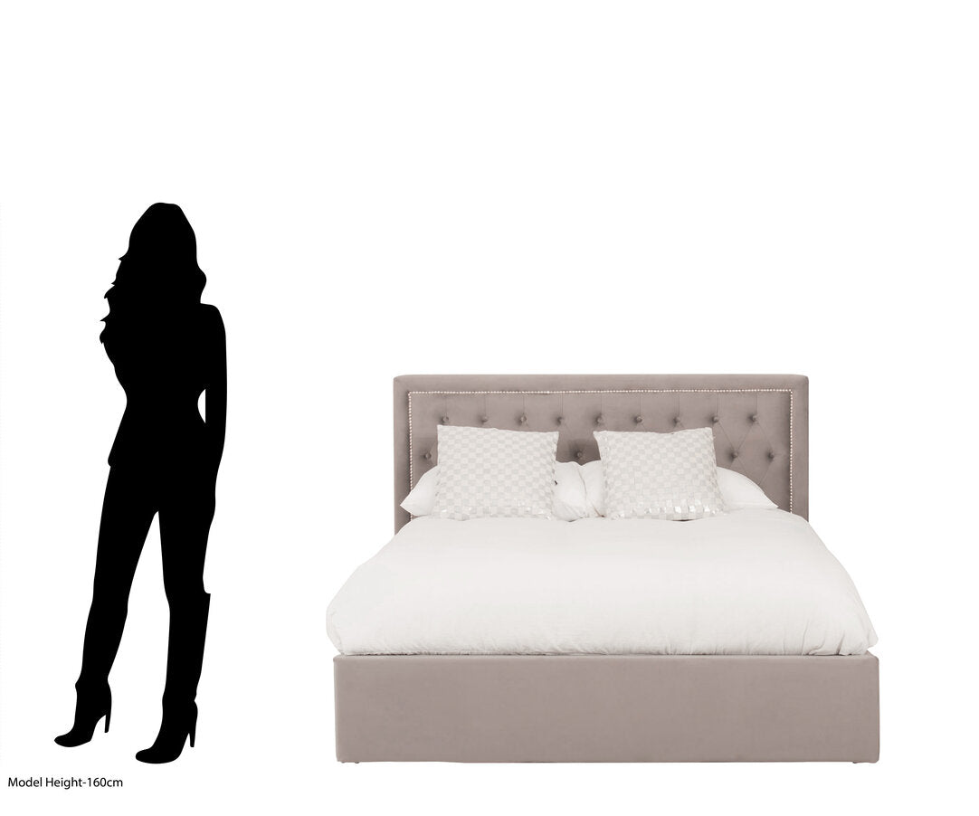 Brighton Grey Ottoman King Bed