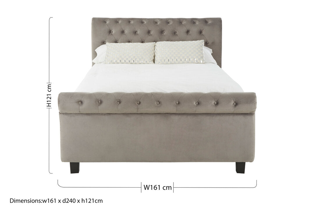 Norwich Grey Ottoman King Bed
