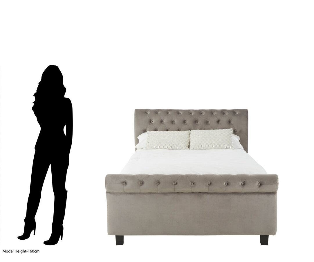 Norwich Grey Ottoman King Bed