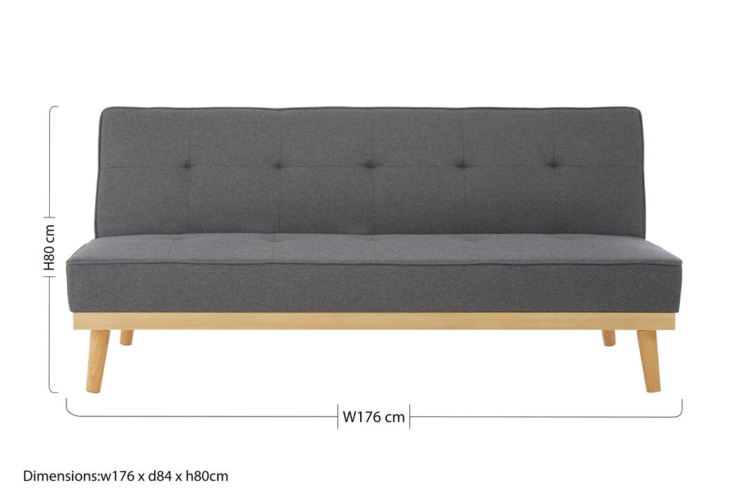 Richmond 3 Seat Grey Sofa Bed