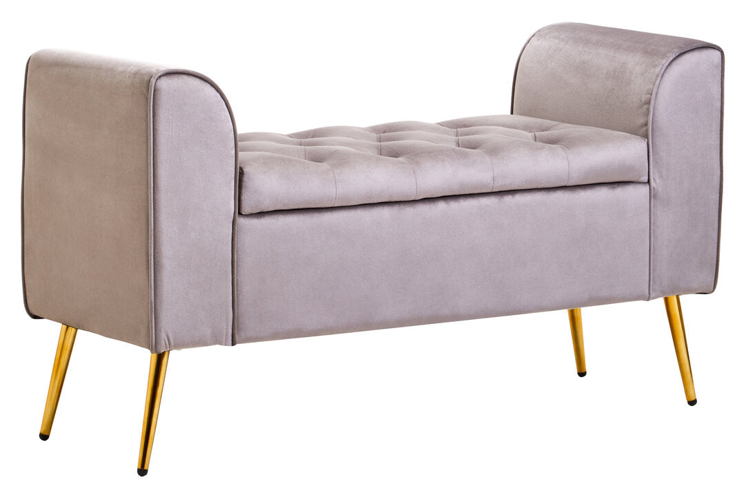 Regent Velvet Ottoman Storage Bench