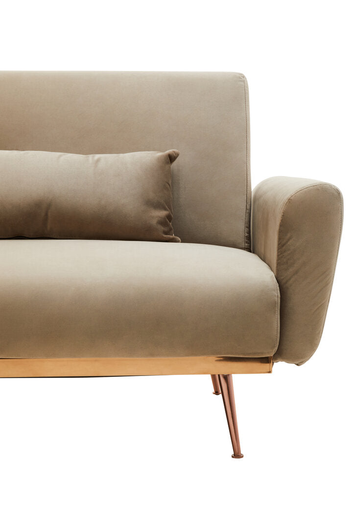 York Mink Velvet Sofa Bed