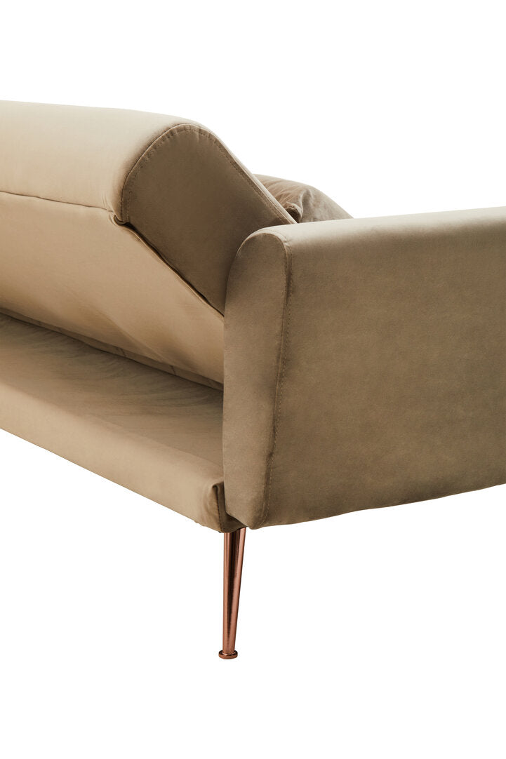 York Mink Velvet Sofa Bed