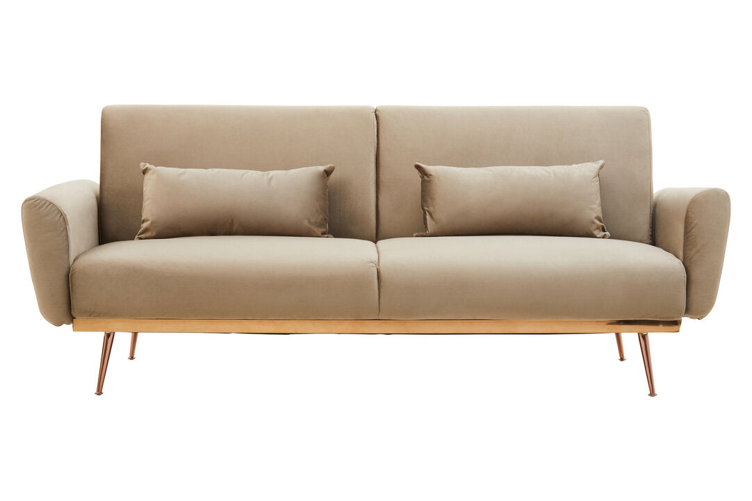 York Mink Velvet Sofa Bed