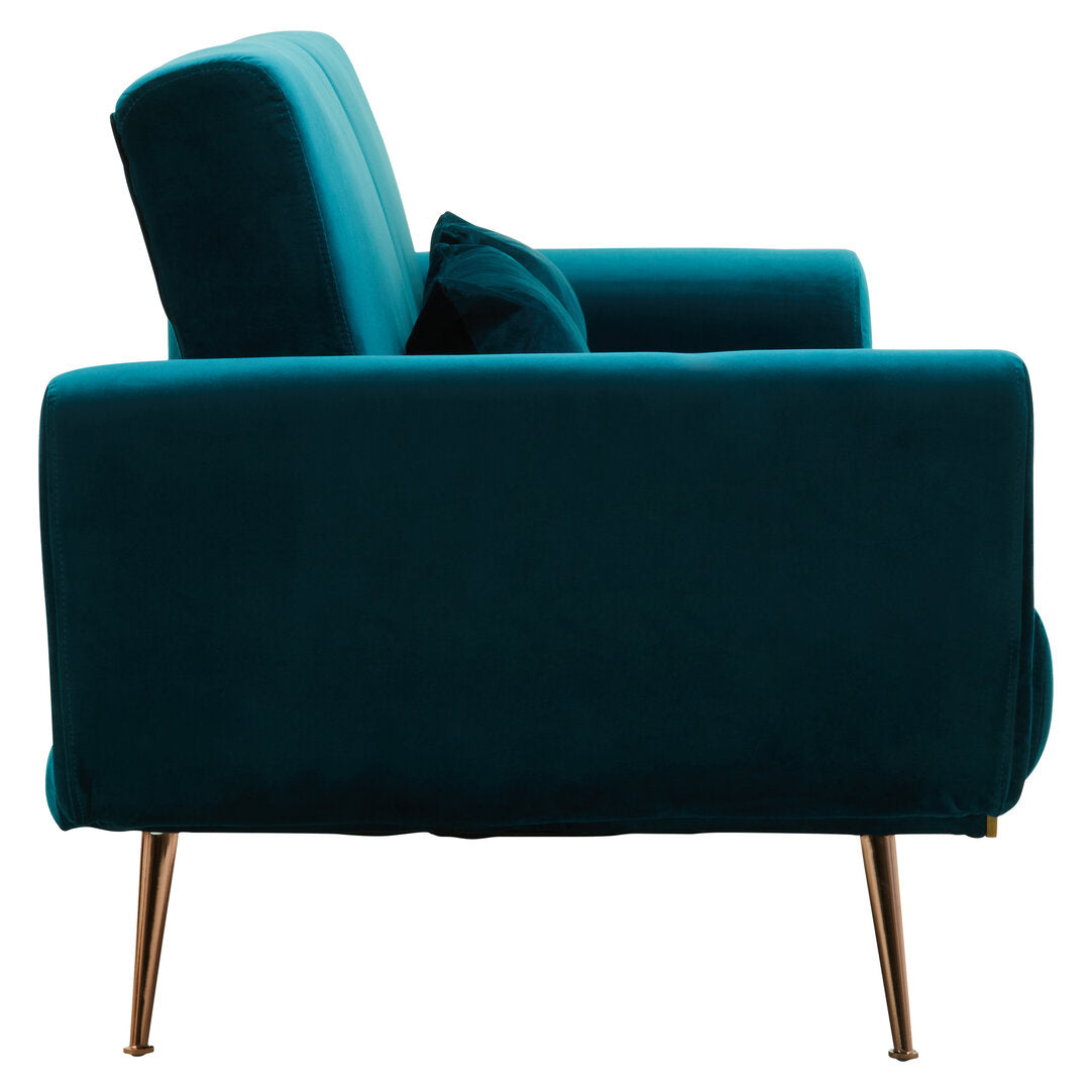 York Green Velvet Sofa Bed