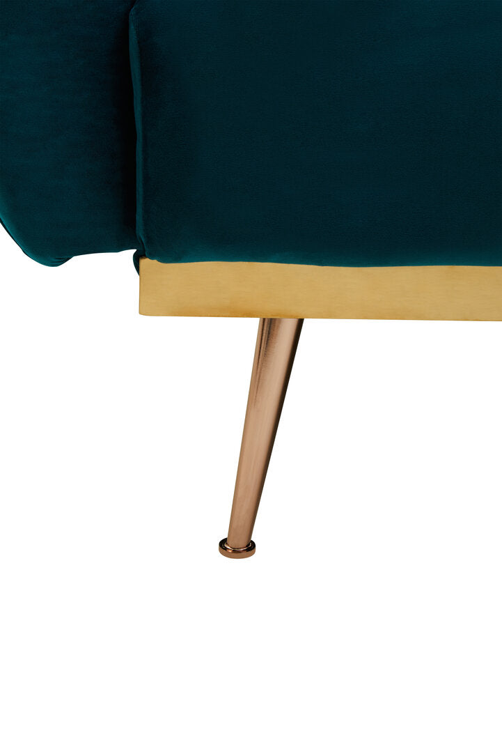 York Green Velvet Sofa Bed