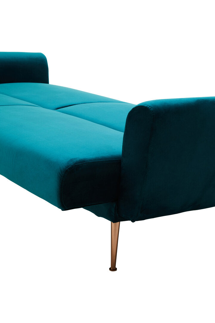 York Green Velvet Sofa Bed