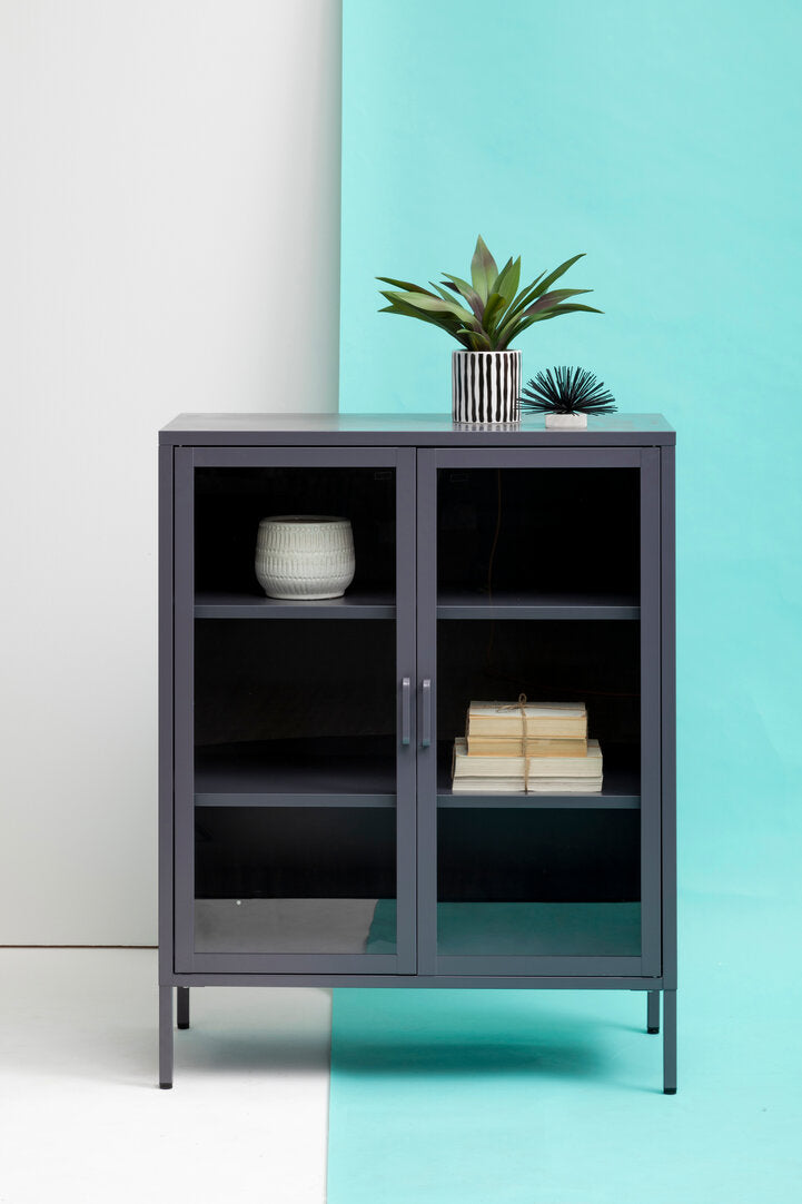 Cambridge Two Door Grey Metal Cabinet