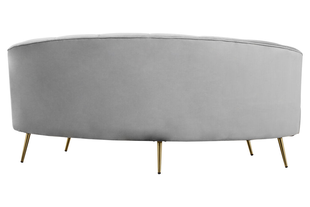 Savannah Three Seat Velvet Sofa Grey