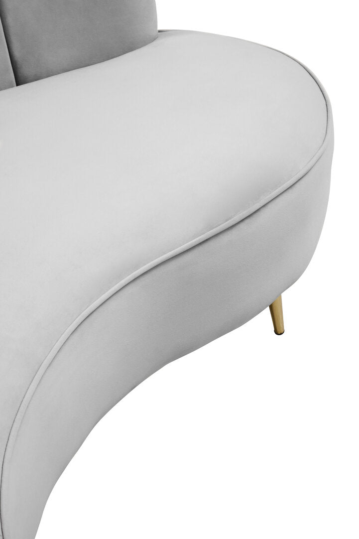 Savannah Three Seat Grey Velvet Sofa