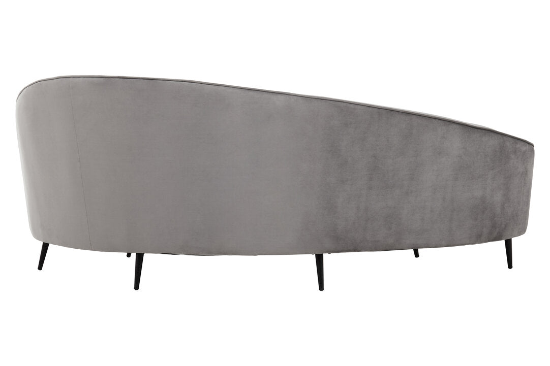 Brooklyn Three Seat Grey Velvet Sofa