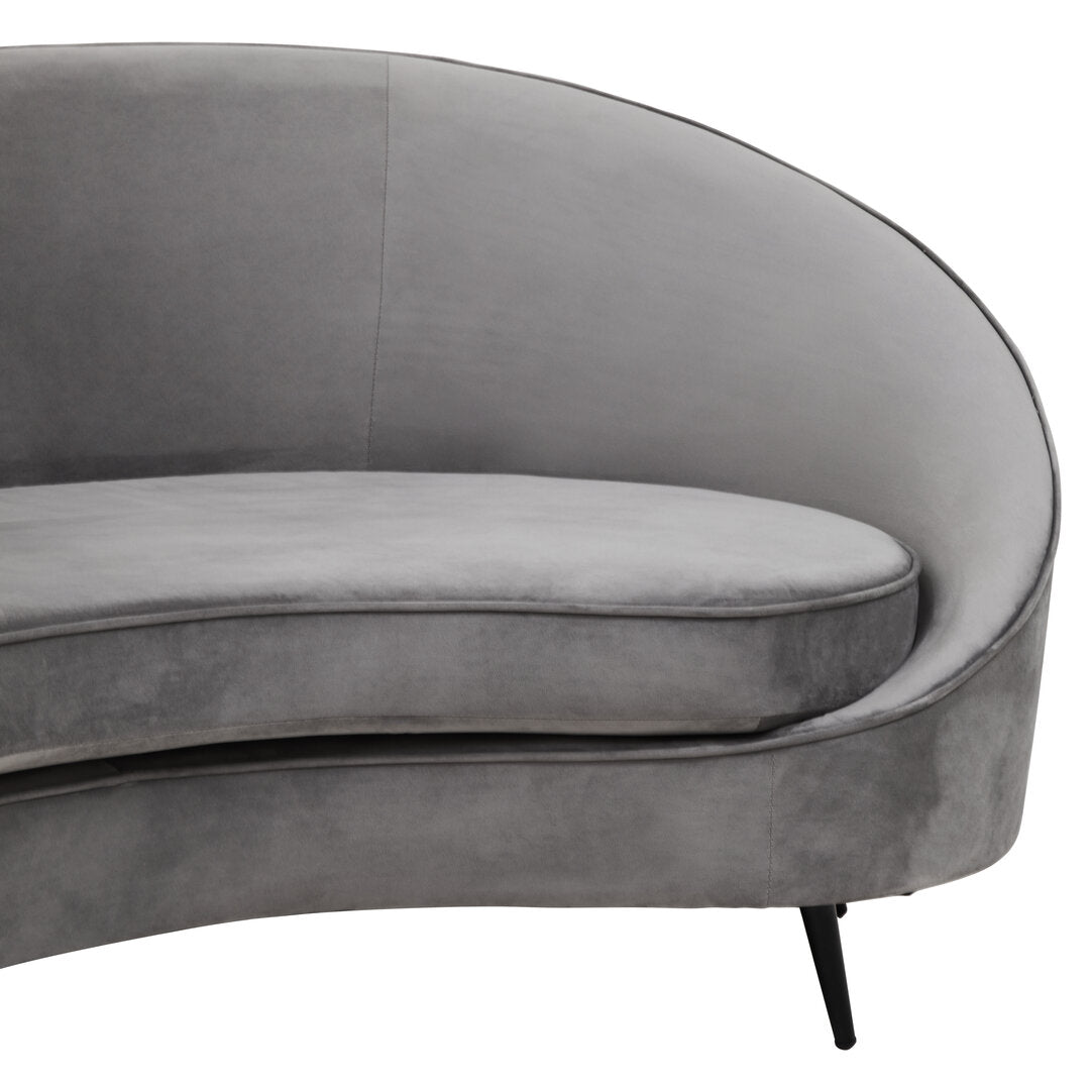 Brooklyn Three Seat Grey Velvet Sofa