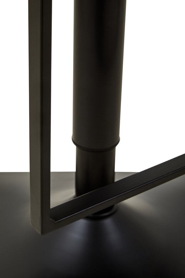 Balmoral White Leather Effect and Black Base Bar chair