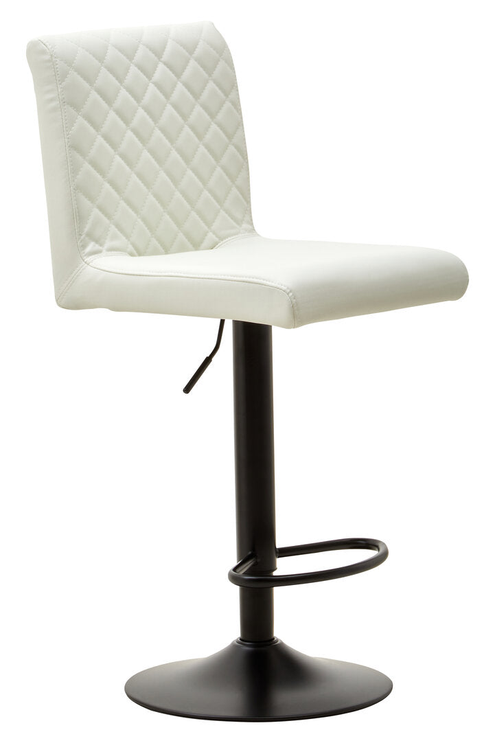 Balmoral High Back White Leather Effect Bar Chair