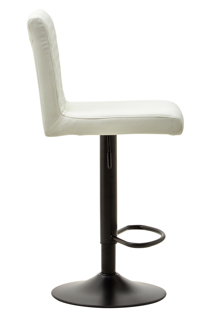 Balmoral High Back White Leather Effect Bar Chair