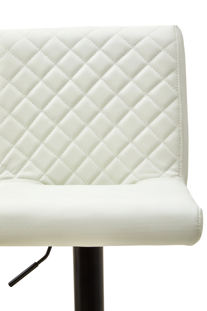 Balmoral High Back White Leather Effect Bar Chair