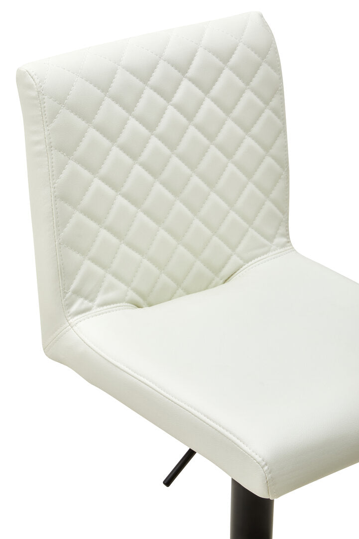 Balmoral High Back White Leather Effect Bar Chair