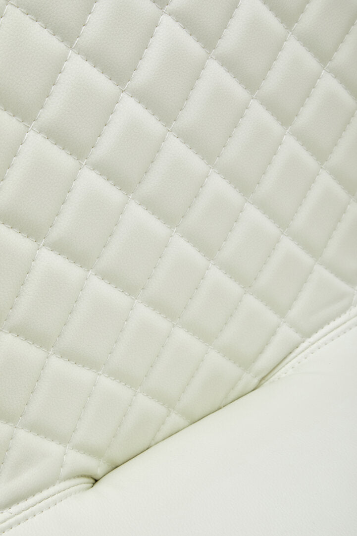 Balmoral High Back White Leather Effect Bar Chair