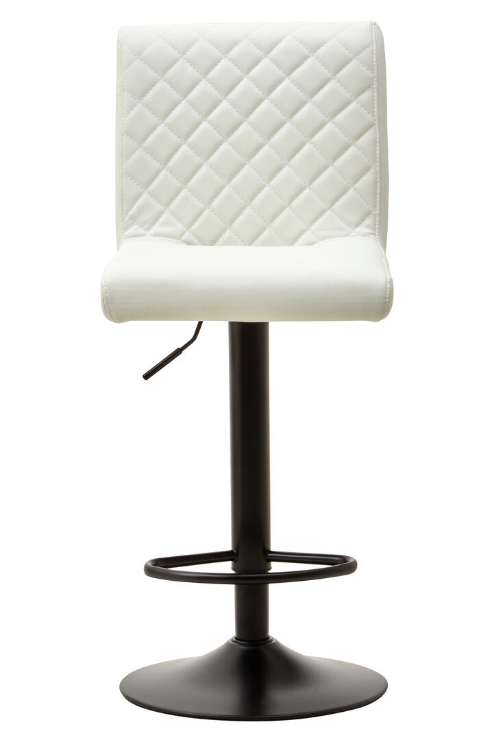 Balmoral High Back White Leather Effect Bar Chair
