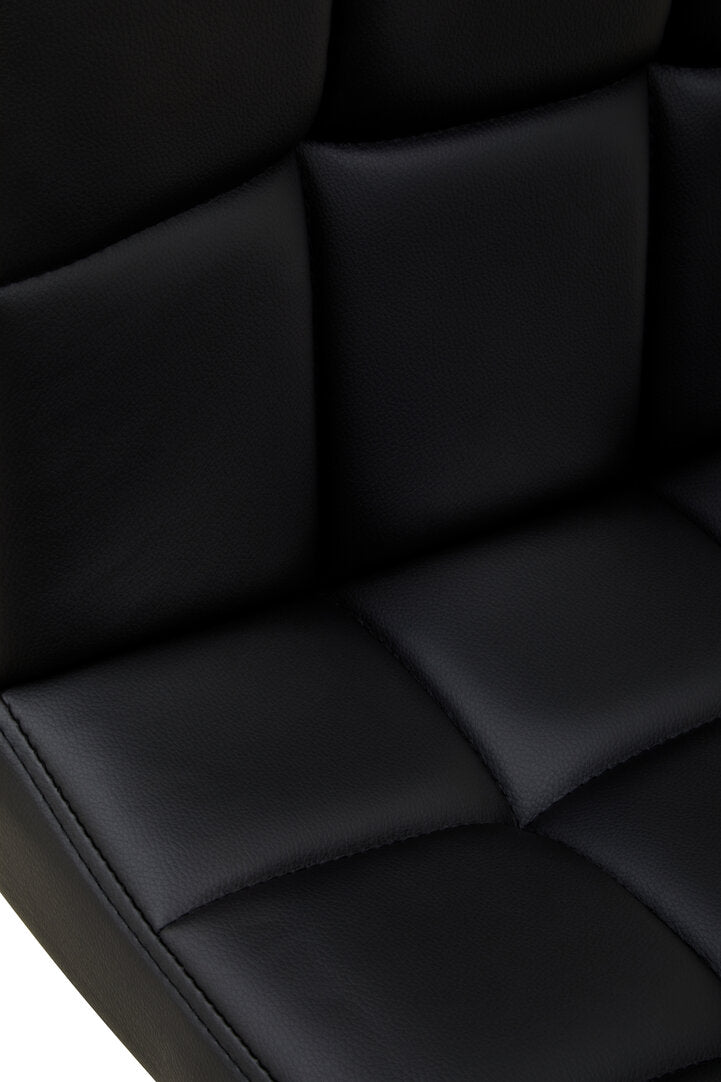 Balmoral Black Faux Leather Bar Chair