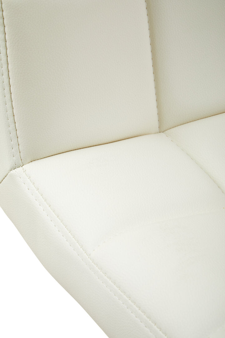 Balmoral White Faux Leather Bar Chair
