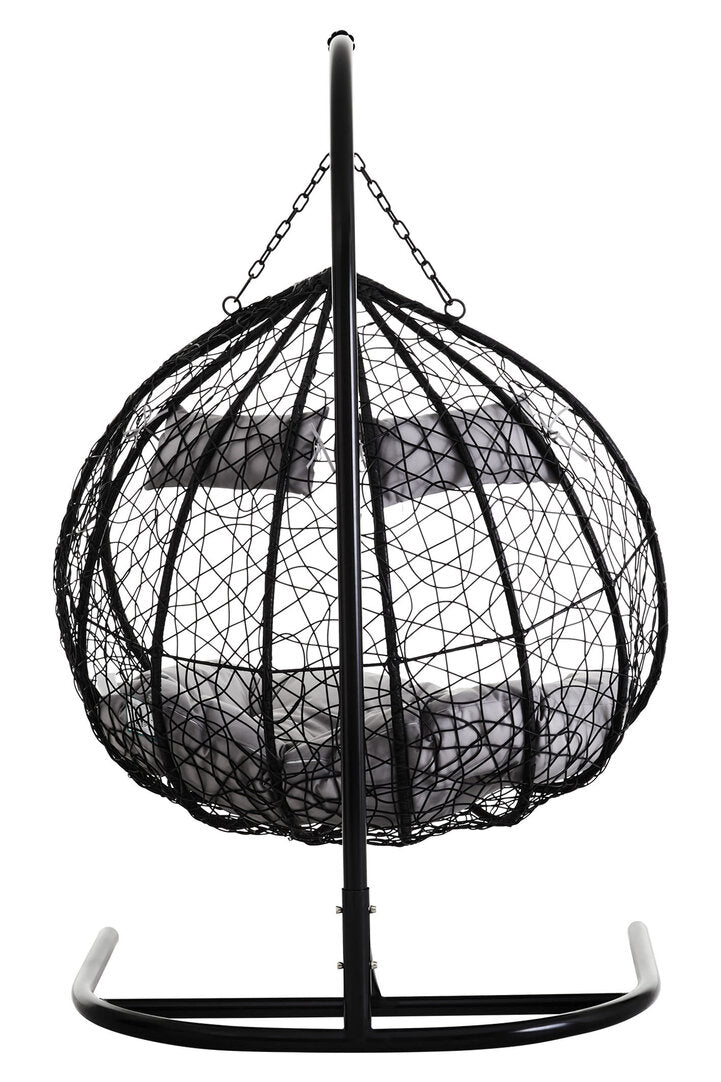 Bristol Black Rattan Effect Double Hanging Chair