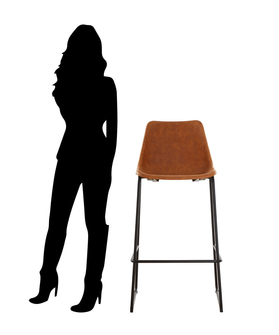 Devon Camel Bar Chair With Black Legs