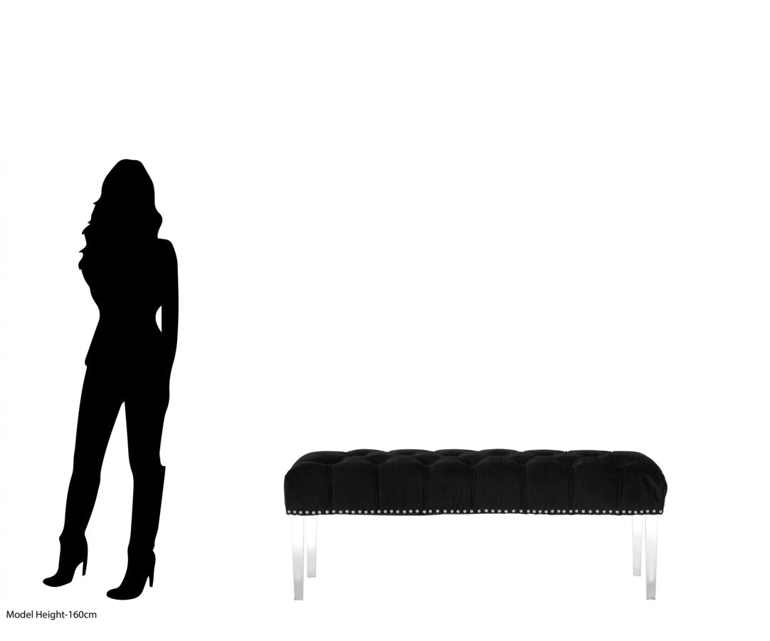 Sorrento Black Velvet Bench