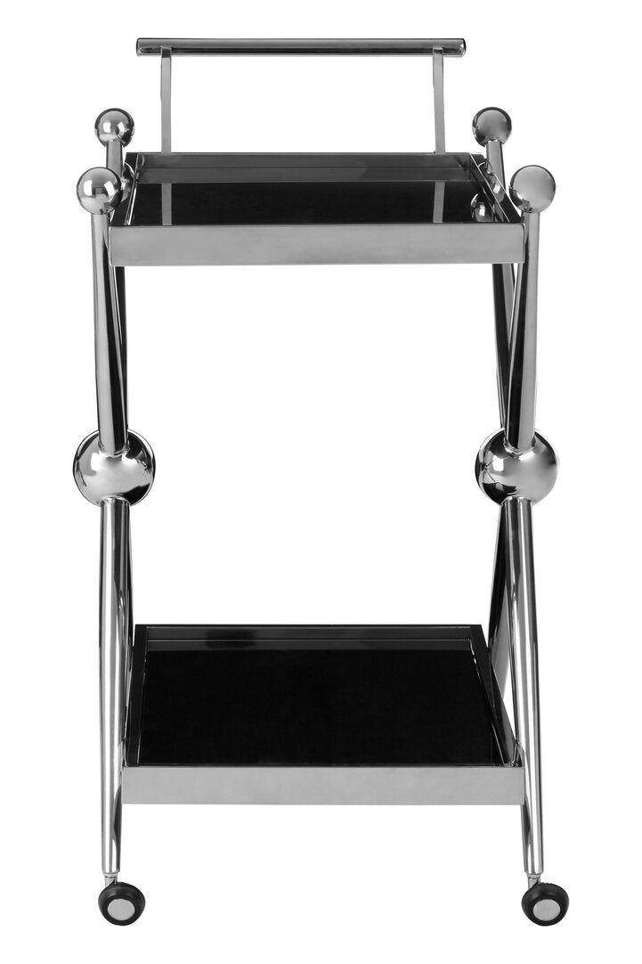 Cambridge 2 Tier Silver And Cross Design Trolley