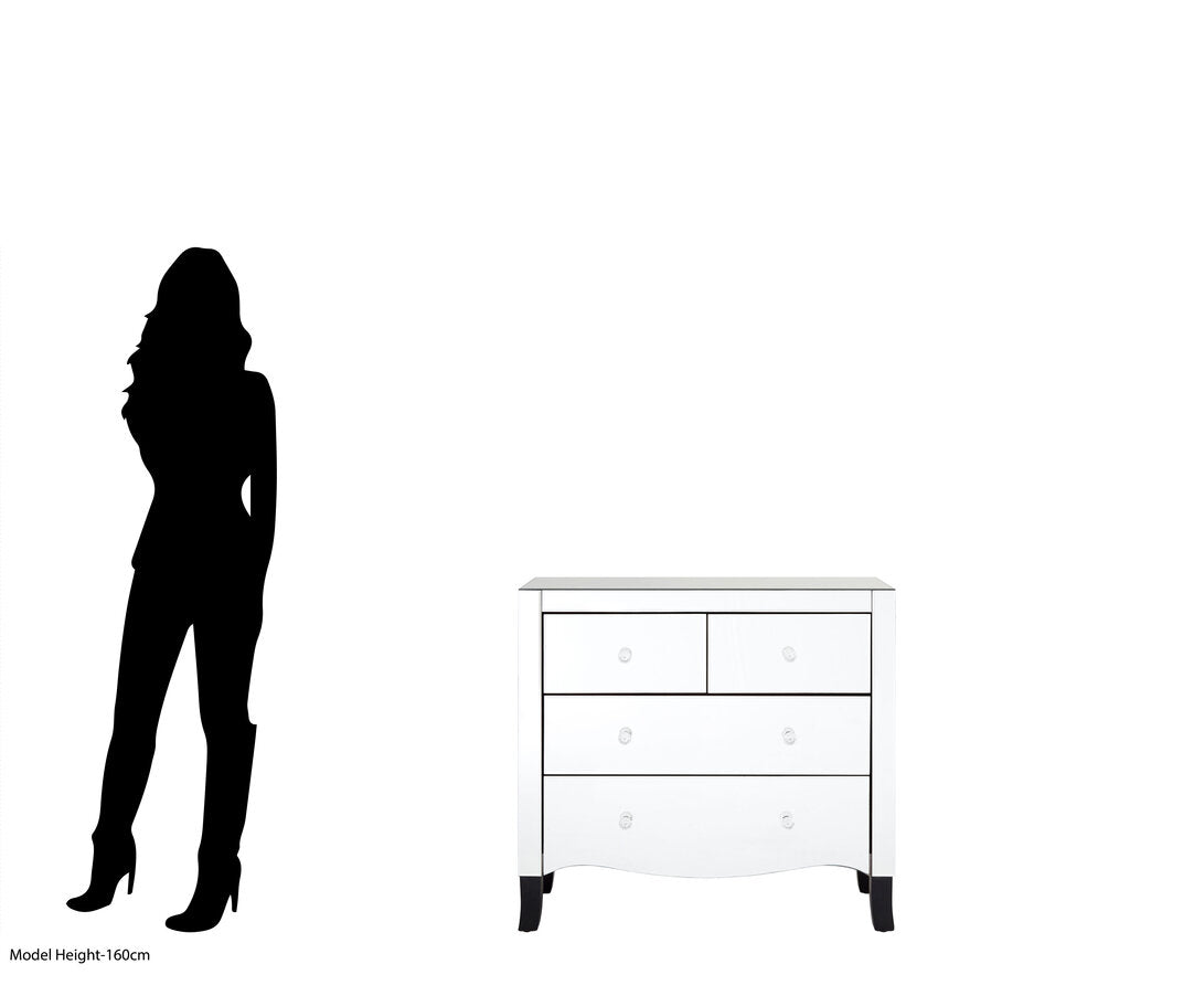 Oxford Chest of 4 Drawers With Mirror Frame