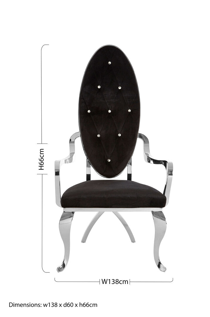 Porto Silver Baroque Chair