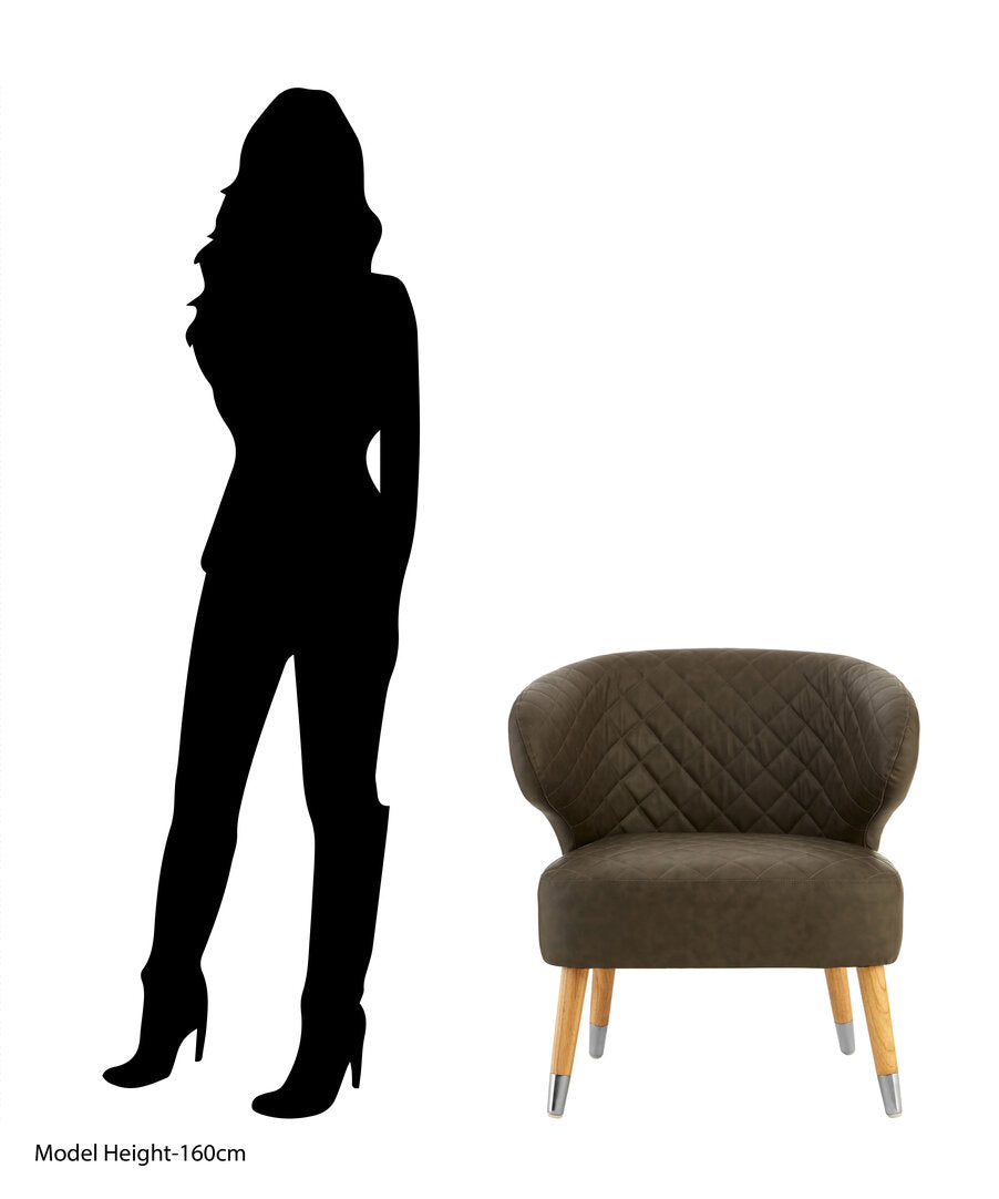 Soho Brown Leather Effect Accent Chair