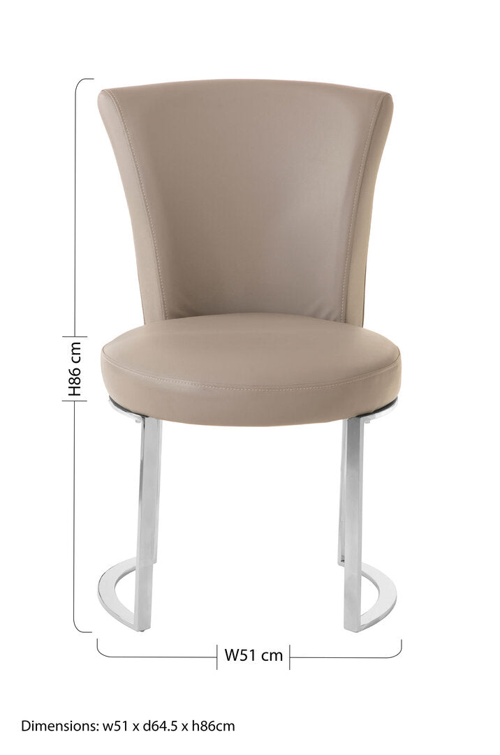 Notting Grey Faux Leather Dining Chair