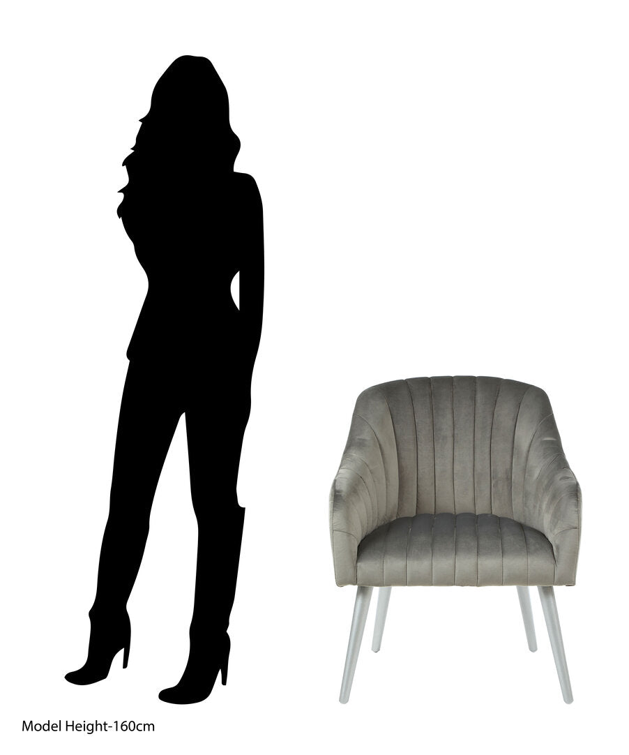 Como Grey Fabric Armchair