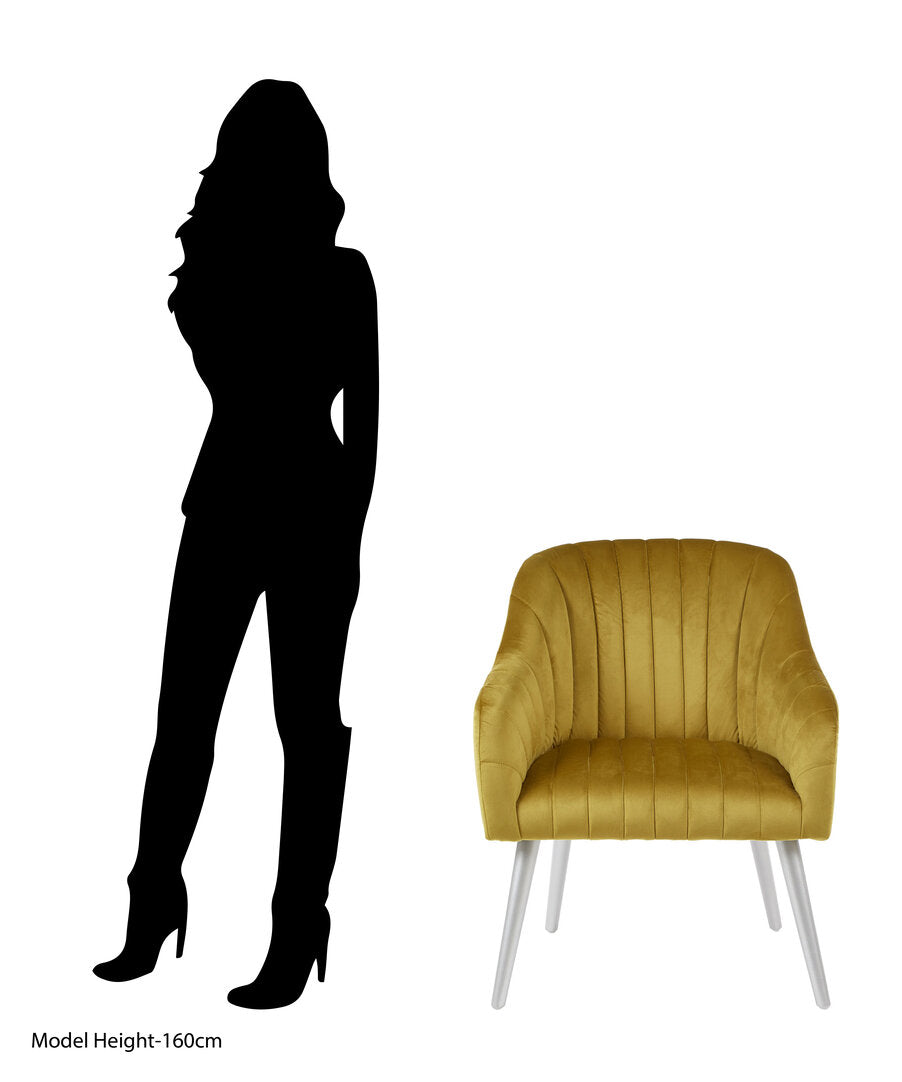 Como Mustard Fabric Armchair